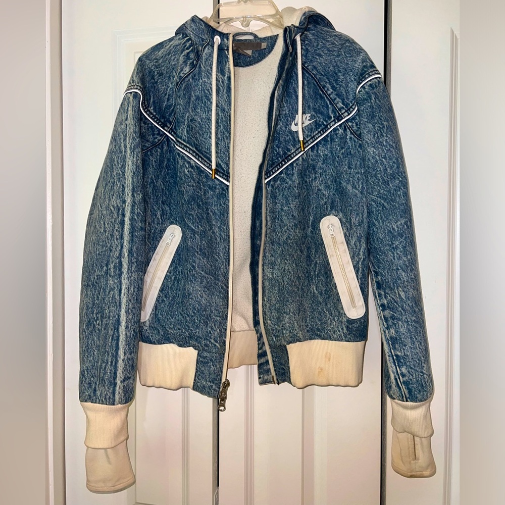 RETRO Nike denim bomber jacket